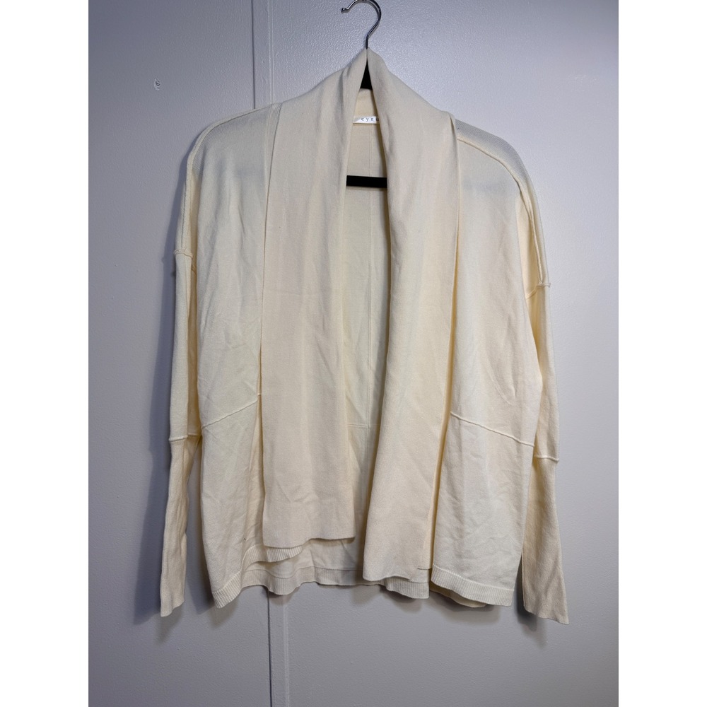 NWT Cyrus Cardigan Sweater Womens Small Antique White Open Front Shawl